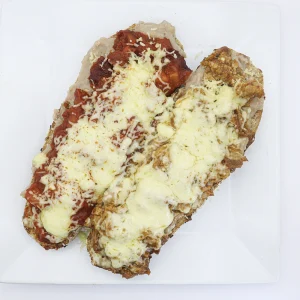 Molletes con Queso, Guisado y Frijoles